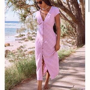 Free People new in town midi dress in brown